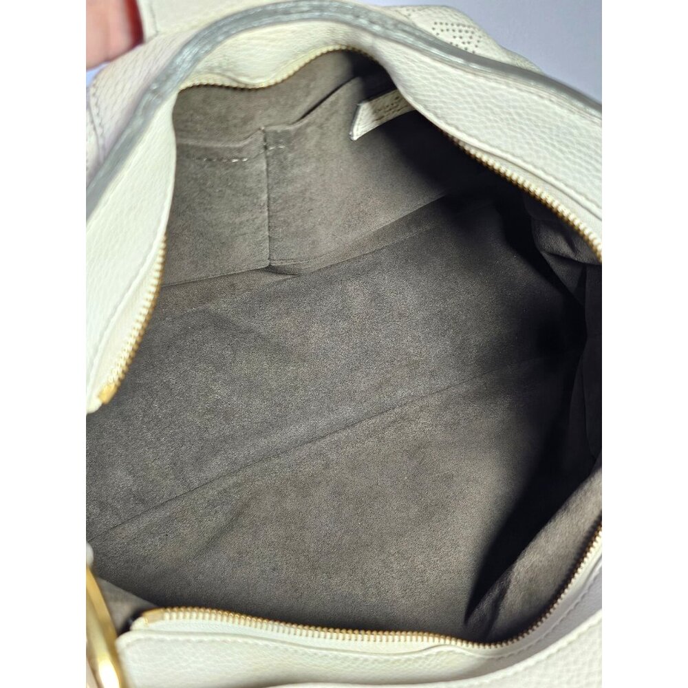 LOUIS VUITTON Mahina Solar PM White Perforated Leather Shoulder Bag Monogram LV - Picture 15 of 16